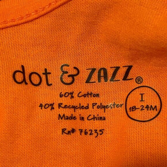 Dot & Zazz Girls Halloween Dress Glitter Bats Orange & Black Ruffle 18-24 Months - Picture 5 of 7